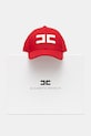 Βαμβακερό καπέλο του μπέιζμπολ Elisabetta Franchi κόκκινο CL06F51E2