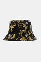 Bavlnený klobúk Versace Jeans Couture 78HAZK06.ZG364 čierna SS25