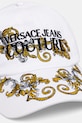Versace Jeans Couture czapka z daszkiem bawełniana 78HAZK17.ZG367 biały SS25