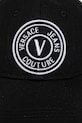 Versace Jeans Couture șapcă de baseball din bumbac 78HAZK26.ZG366 negru SS25