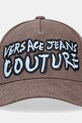 Bavlněná baseballová čepice Versace Jeans Couture 78HAZK61.ZG374 hnědá SS25