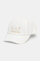 Бавовняна бейсболка EA7 Emporio Armani аплікація білий AF13009.7W000327