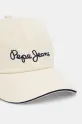 Pepe Jeans czapka z daszkiem bawełniana WEI CAP PL040364 beżowy SS25