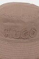 Бавовняний капелюх HUGO 50540948 зелений SS25