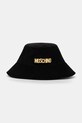 Moschino kapelusz bawełniany aplikacja czarny M3094.65435