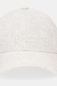 BOSS berretta con visiera in lino 50539507 beige SS25