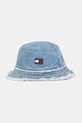 Tommy Jeans kapelusz jeansowy aplikacja niebieski AW0AW17310