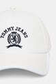 Tommy Jeans șapcă de baseball din bumbac AW0AW17315 alb SS25
