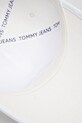 Tommy Jeans șapcă de baseball din bumbac alb AW0AW17315