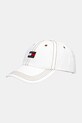 Tommy Jeans berretto da baseball in cotone cotone bianco AW0AW17572