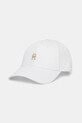 Tommy Hilfiger czapka z daszkiem bawełniana aplikacja biały AW0AW17128