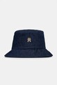 Tommy Hilfiger pălărie din denim bumbac bleumarin AW0AW17133