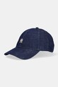 Tommy Hilfiger czapka z daszkiem jeansowa aplikacja granatowy AW0AW17137