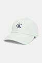 Calvin Klein czapka z daszkiem damska bawełniana zielony LV04K5024G