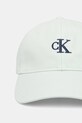 Calvin Klein czapka z daszkiem damska bawełniana LV04K5024G zielony SS26
