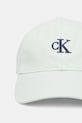 Calvin Klein czapka z daszkiem damska bawełniana LV04K5024G zielony SS26