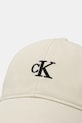 Αξεσουάρ Calvin Klein Καπέλο με γείσο γυναικείο βαμβακερό LV04K5024G μπεζ