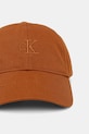 Calvin Klein καπέλο με γείσο γυναικείο βαμβακερό LV04K5024G καφέ SS26