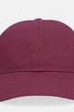 Calvin Klein Jeans czapka z daszkiem bawełniana LV04K5024G bordowy AW25