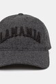 La Mania czapka z daszkiem wełniana CZAPKA.MONO.820 szary SS25