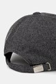 Akcesoria La Mania czapka z daszkiem wełniana CZAPKA.MONO.820 szary
