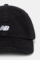 Pamučna kapa sa šiltom New Balance LAH51009BK crna SS25
