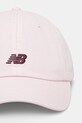 Bombažna bejzbolska kapa New Balance LAH51009RSG roza SS25