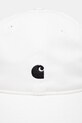 Памучна шапка с козирка Carhartt WIP Madison Logo Cap I034606.00AXX бял SS25