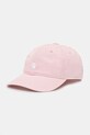 Carhartt WIP czapka z daszkiem bawełniana Madison Logo Cap bawełna różowy I034606.2QDXX