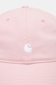 Carhartt WIP czapka z daszkiem bawełniana Madison Logo Cap I034606.2QDXX różowy SS25