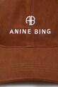 Anine Bing czapka z daszkiem bawełniana Jeremy Baseball Cap S.12.9084 brązowy SS25