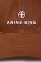 Anine Bing czapka z daszkiem bawełniana Jeremy Baseball Cap S.12.9084 brązowy SS25