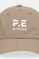 P.E Nation czapka z daszkiem bawełniana Heads Up 251A299 brązowy AW25