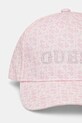 Detská bavlnená šiltovka Guess J5RZ38.WO080.PPYA ružová SS25