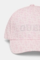 Guess czapka z daszkiem bawełniana dziecięca J5RZ38.WO080.PPYA różowy SS25