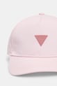 Guess czapka z daszkiem bawełniana dziecięca H5RZ00.WO08O.G.PPYA różowy SS25