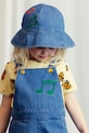 Дитяча бавовняна панама Mini Rodini Note аплікація блакитний 2526510360