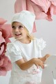Otroška bombažna kapa Jamiks MARTINA MARTINA.Nak.gl.JWH060.G bela