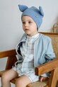 Детская хлопковая шапка Jamiks NORI хлопок голубой NORI.Nakr.glow.JWH106.G