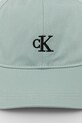 Dětská bavlněná kšiltovka Calvin Klein Jeans IU0IU00150.PPYA tyrkysová SS25