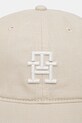 Детская хлопковая кепка Tommy Hilfiger AU0AU01954.PPYA бежевый SS25