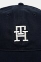 Tommy Hilfiger czapka z daszkiem bawełniana dziecięca AU0AU01954.PPYA granatowy SS25