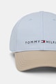 Детская хлопковая кепка Tommy Hilfiger AU0AU01963.PPYA голубой SS25