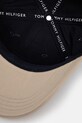 Детская хлопковая кепка Tommy Hilfiger тёмно-синий AU0AU01963.PPYA