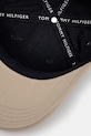 Tommy Hilfiger czapka z daszkiem bawełniana dziecięca granatowy AU0AU01963.PPYA