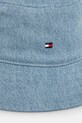 Детская хлопковая шляпа Tommy Hilfiger AU0AU01965.PPYA голубой SS25