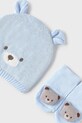 Шапочка та шкарпетки для немовлят Mayoral Newborn 9874.1B.Newborn.PPYH блакитний SS25