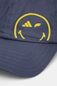 Detská bavlnená šiltovka adidas Performance SMILEY JG5803 tmavomodrá SS25