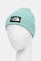 The North Face caciula copii KIDS TNF BOX LOGO CUFFED BEANIE NF0A7WGC6EI1 turcoaz SS25