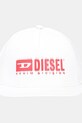 Diesel czapka z daszkiem bawełniana dziecięca FPRITTIL HAT J01908 biały SS25